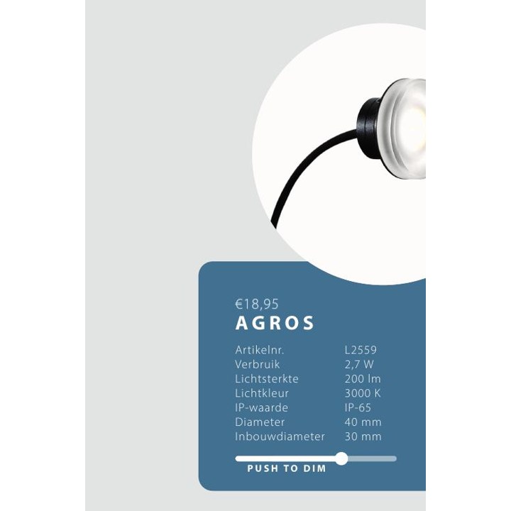 Agros inbouwspot